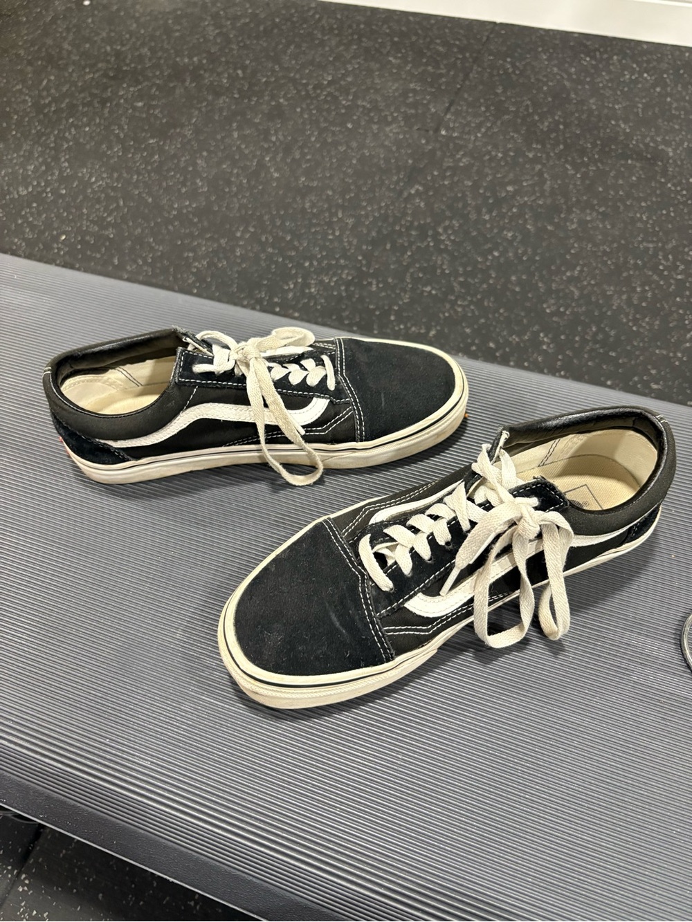Vans Black and White Low-Top Skate Shoes